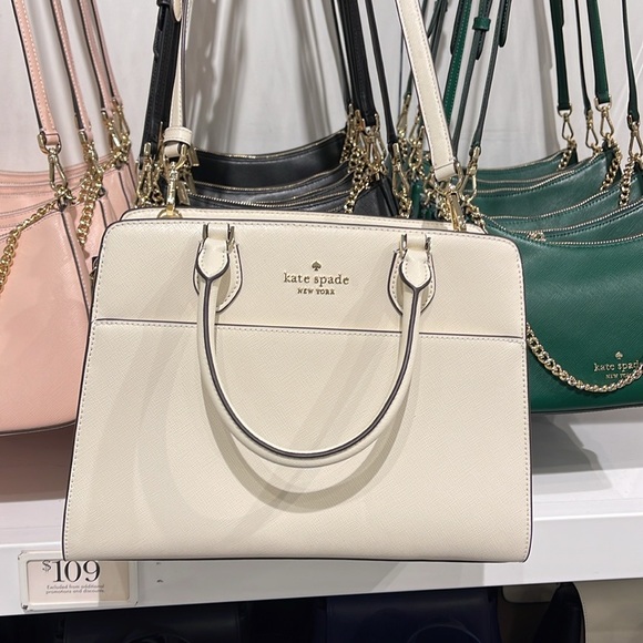 Kate Spade Madison Saffiano Leather Medium Satchel
COLOR:
Meringue 
NWT - Picture 8 of 16
